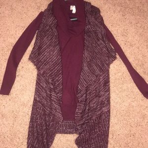 Sweater dress with cardigan included